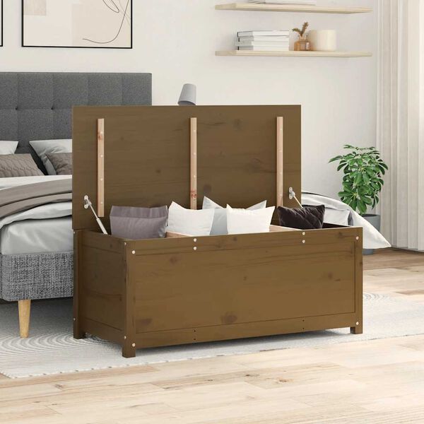 vidaXL &Uacute;ložn&yacute; box medově hněd&yacute; 110 x 50 x 45,5 cm masivn&iacute; borovice