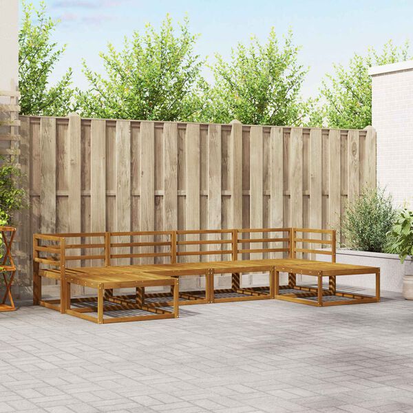 vidaXL Venkovn&iacute; pohovkov&aacute; souprava 6 pcs Př&iacute;rodn&iacute;