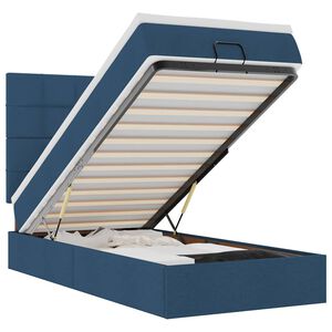 vidaXL Osmansk&aacute; postel s matrac&iacute; & LED modr&aacute; 100x200 cm l&aacute;tka