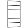 vidaXL Posuvné dveře s kováním ESG sklo a hliník 102 x 205 cm