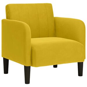 vidaXL Rozkl&aacute;dac&iacute; křeslo s područkami žlut&aacute; 54 cm samet