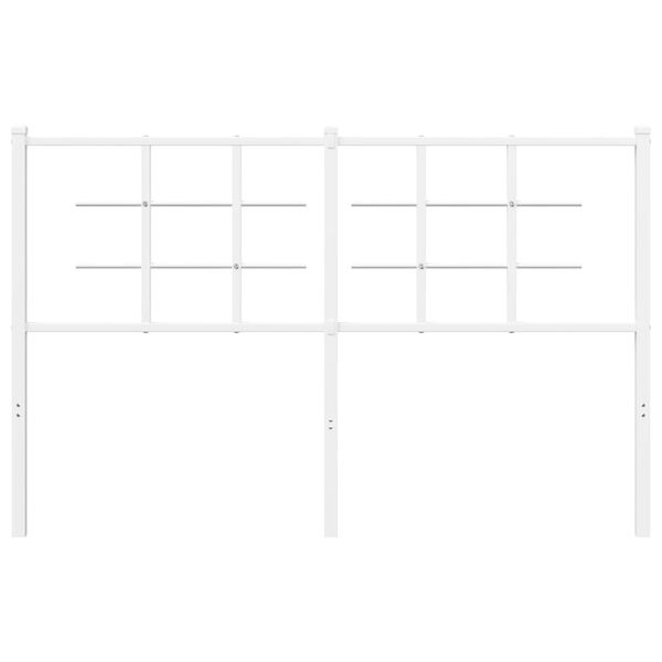 vidaXL Kovov&eacute; n&aacute;hradn&iacute; čelo postele b&iacute;l&eacute; 135 cm