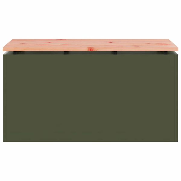 vidaXL Zahradn&iacute; lavice Olivově zelen&aacute; 80 x 40 x 43 cm Ocel