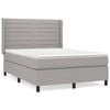 vidaXL Box spring postel s matrac&iacute; světle &scaron;ed&aacute; 140 x 190 cm textil