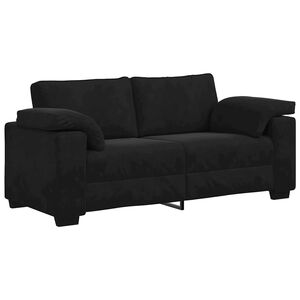 vidaXL Loveseat Sofa Čern&yacute; 180x77x82 cm samet
