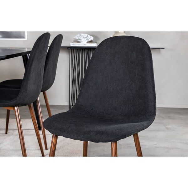 Venture Home J&iacute;deln&iacute; židle 2 ks Polar polyester čern&eacute; a př&iacute;rodn&iacute;