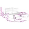 vidaXL R&aacute;m postele s čelo B&iacute;l&aacute; 200 x 200 cm kompozitn&iacute; dřevo