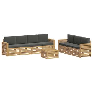 vidaXL Sedac&iacute; soupravy 8 ks B&iacute;l&aacute; a antracitov&aacute; Polyester