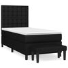 vidaXL Box spring postel s matrac&iacute; čern&aacute; 90x190 cm textil
