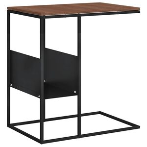 vidaXL Odkl&aacute;dac&iacute; stolek čern&yacute; 55 x 36 x 59,5 cm kompozitn&iacute; dřevo