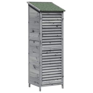 vidaXL Zahradn&iacute; shed &Scaron;ed&aacute; 59 x 56 x 176 cm Masivn&iacute; jedlov&eacute; dřevo