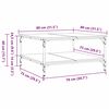 vidaXL Konferenčn&iacute; stolek dub artisan 80 x 80 x 40 cm kompozitn&iacute; dřevo