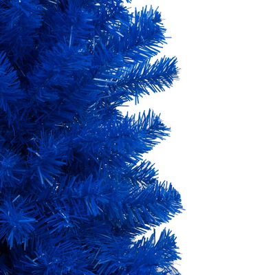 vidaXL Vánoční stromek s LED osvětlením a stojanem modrý 150 cm PVC