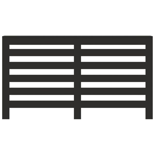 vidaXL Kryt na radi&aacute;tor čern&yacute; 149 x 20 x 82 cm kompozitn&iacute; dřevo