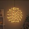 vidaXL Koule s 160 LED diodami Tepl&aacute; b&iacute;l&aacute; 50,5 x 50,5 x 52 cm kov