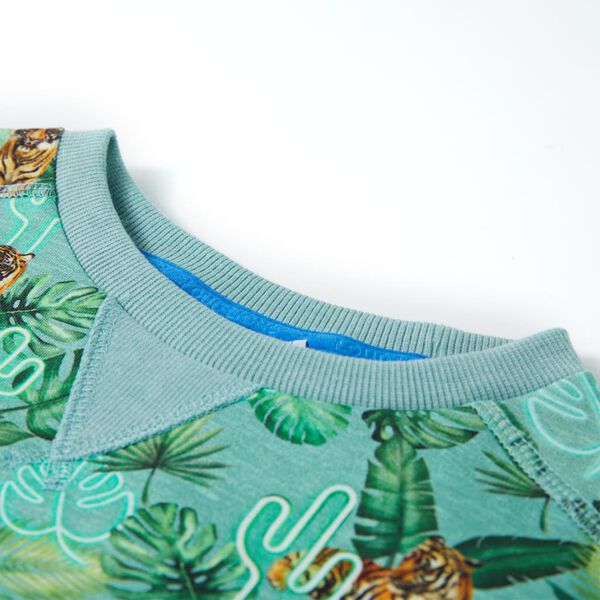 Dětsk&aacute; mikina světle zelen&aacute; melanž 116