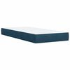 vidaXL Box spring postel s matrac&iacute; modr&aacute; 90 x 190 cm samet