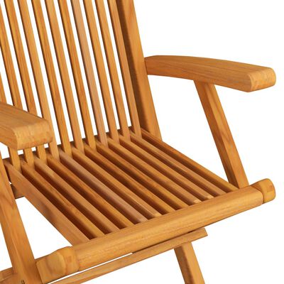 vidaXL Zahradní židle 3 ks masivní teakové dřevo