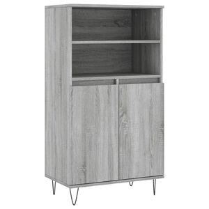 vidaXL Skř&iacute;ň highboard &scaron;ed&aacute; sonoma 60 x 36 x 110 cm kompozitn&iacute; dřevo