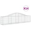 vidaXL Klenut&eacute; gabionov&eacute; ko&scaron;e 14 ks 200x30x40/60 cm pozinkovan&eacute; železo