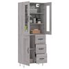 vidaXL Skř&iacute;ň highboard &scaron;ed&aacute; sonoma 69,5 x 34 x 180 cm kompozitn&iacute; dřevo