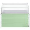 vidaXL Truhl&iacute;k Pastelově zelen&aacute; 100 x 100 x 77 cm Pozinkovan&aacute; ocel