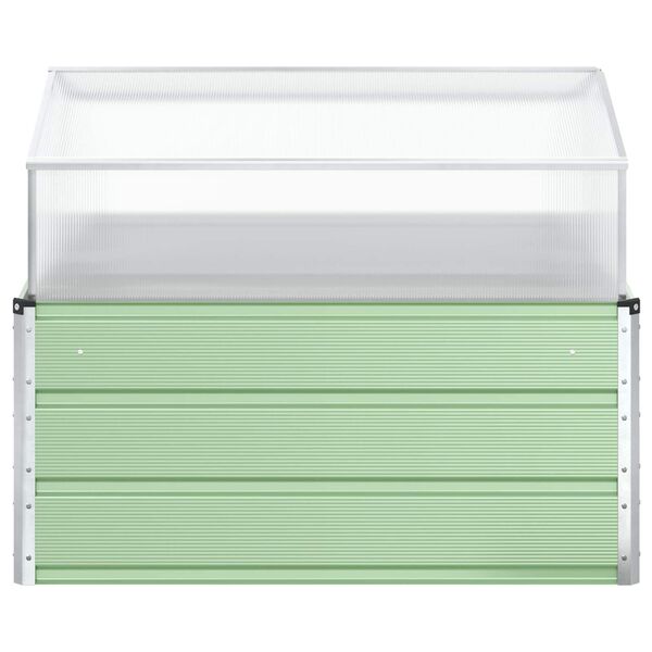 vidaXL Truhl&iacute;k Pastelově zelen&aacute; 100 x 100 x 77 cm Pozinkovan&aacute; ocel