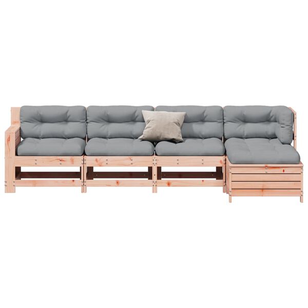 vidaXL 5dílná zahradní sedací souprava s poduškami masivní douglaska