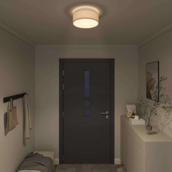 vidaXL Stropní lampa Taupe 30 x 13.5 cm textil