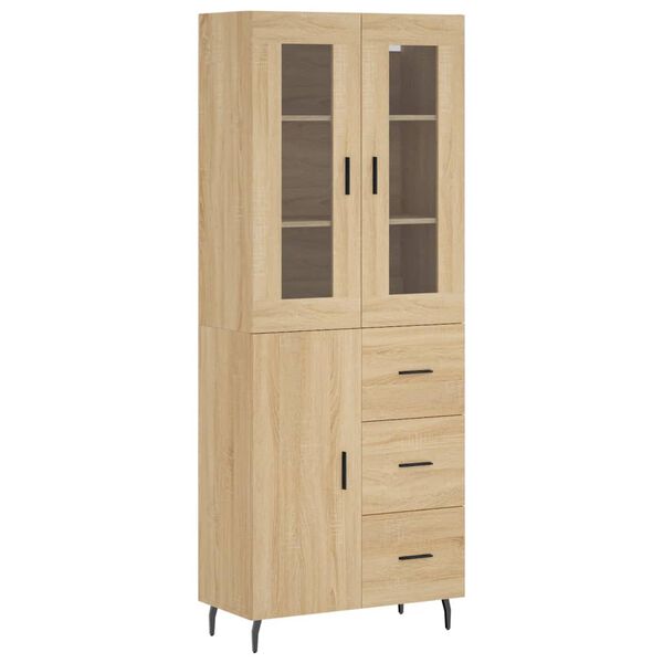 vidaXL Skř&iacute;ň highboard dub sonoma 69,5 x 34 x 180 cm kompozitn&iacute; dřevo