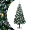 vidaXL Uměl&yacute; v&aacute;nočn&iacute; stromeček Zelen&aacute; 210 cm PVC, ocel a plast