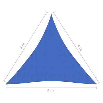 vidaXL Stínící plachta 160 g/m² modrá 4 x 4 x 4 m HDPE