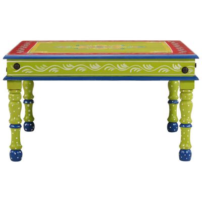 vidaXL Konferenční stolek zelený ručně malovaný masivní mangovník