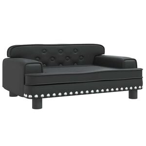 vidaXL Pel&iacute;&scaron;ek pro psy čern&yacute; 70 x 45 x 30 cm uměl&aacute; kůže