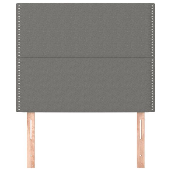 vidaXL Čelo postele tmavě &scaron;ed&eacute; 90x5x118/128 cm l&aacute;tkov&eacute;