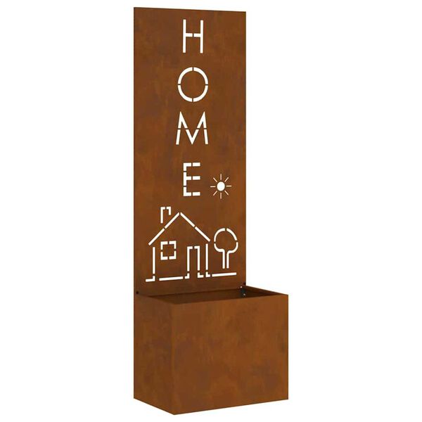 vidaXL Soukrom&iacute; na zahradě Rezav&aacute; 50 x 140 cm Povětrnostně odoln&aacute; ocel