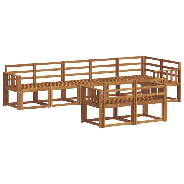 vidaXL Venkovn&iacute; pohovkov&aacute; souprava 8 pcs Př&iacute;rodn&iacute;