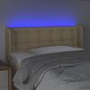 vidaXL Čelo postele s LED kr&eacute;mov&eacute; 93 x 16 x 78/88 cm textil