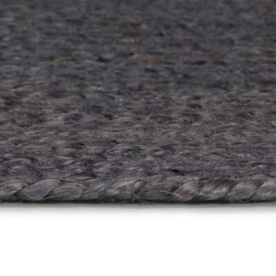vidaXL Ručně vyrobený koberec juta kulatý 180 cm tmavě šedý