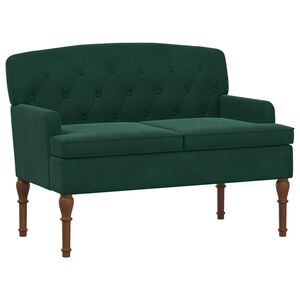 vidaXL Pohovka s knofl&iacute;kov&yacute;m pro&scaron;&iacute;v&aacute;n&iacute;m Tmavě zelen&aacute; 111 x 65 x 79 cm