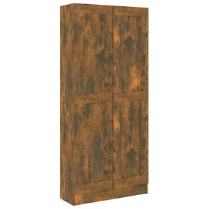 vidaXL Knihovna kouřov&yacute; dub 82,5 x 30,5 x 185,5 cm kompozitn&iacute; dřevo