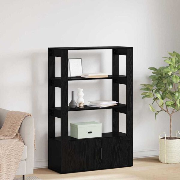 vidaXL Serv&iacute;rovac&iacute; skř&iacute;ň Čern&yacute; dub 30 x 80 x 119,5 cm Kompozitn&iacute; dřevo