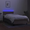 vidaXL Box spring postel s matrac&iacute; a LED taupe 80 x 200 cm textil