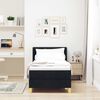 vidaXL Postel s boxspringem s matrac&iacute; s čelo Čern&aacute; 200 x 80 cm textil