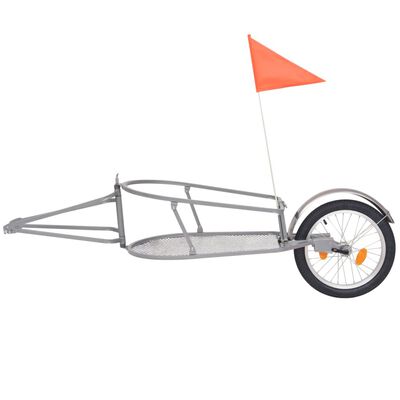 vidaXL Přívěsný vozík za kolo s taškou oranžovo-černý