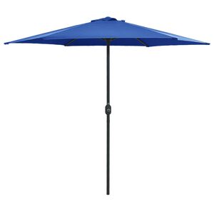 vidaXL Zahradn&iacute; slunečn&iacute;k s hlin&iacute;kovou tyč&iacute; 270 x 246 cm azurově modr&yacute;