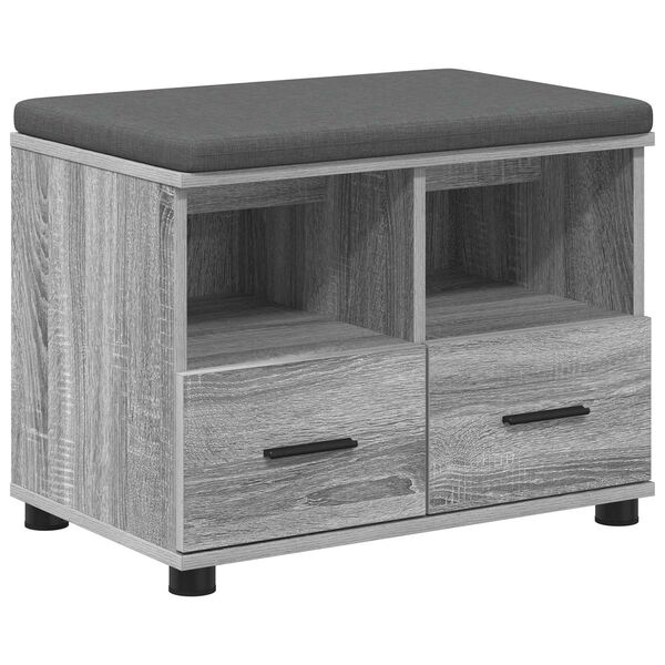 vidaXL Chodbičkov&aacute; lavice s pol&scaron;t&aacute;řem &Scaron;ed&aacute; Sonoma 60 x 38 x 46 cm