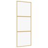 vidaXL Posuvn&eacute; dveře zlat&eacute; 76 x 205 cm čir&eacute; ESG sklo a hlin&iacute;k