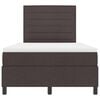 vidaXL Postel s boxspringem s matrac&iacute; Tmavě hněd&aacute; 120 x 200 cm textil