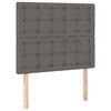 vidaXL Čelo postele &scaron;ed&eacute; 80x5x118/128 cm uměl&aacute; kůže